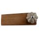 2 Pieces Cream Crackle Ceramic Melon Wooden Door Stopper